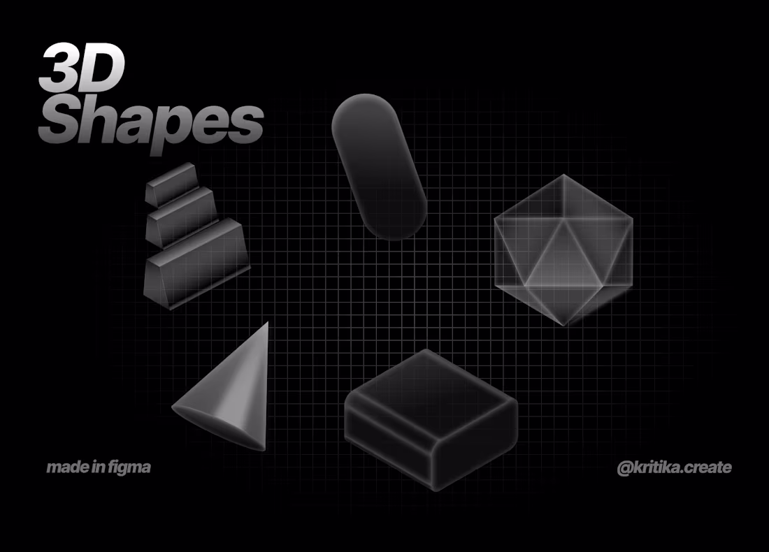 Cover image for SaaS website illustrations in Figma – 3D Shapes Illustration