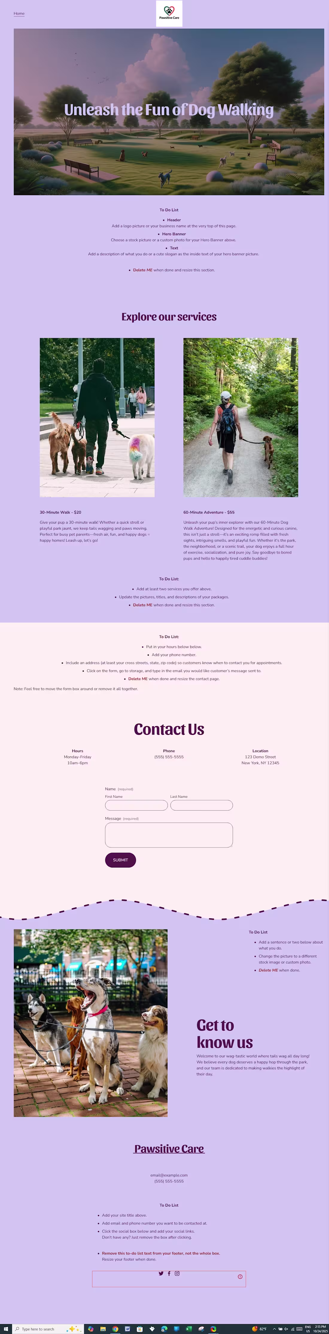 Cover image for This 1-page website template was designed and built by me fr...