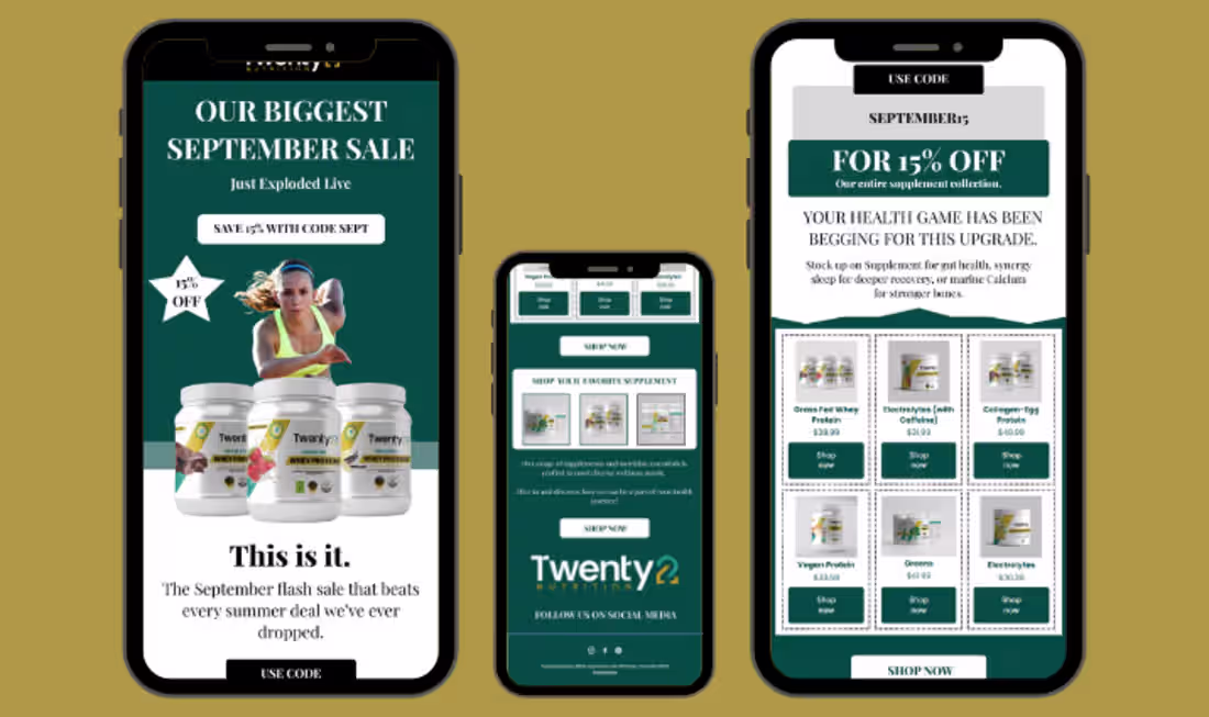 Cover image for High-Converting Email Campaigns for Supplement Brand