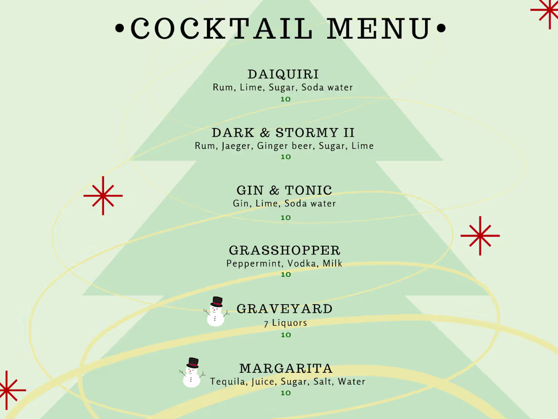 Cover image for Cocktail Menu