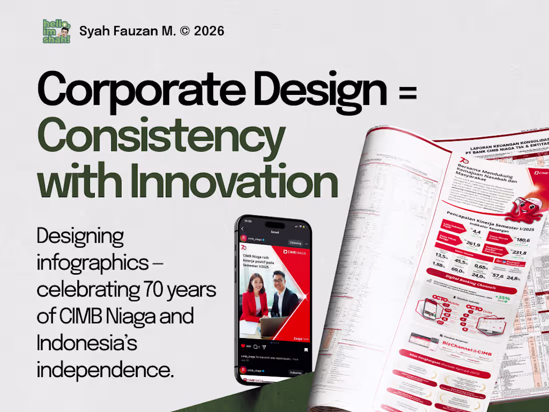 Cover image for Quarterly Finance Report Infographics for CIMB Niaga