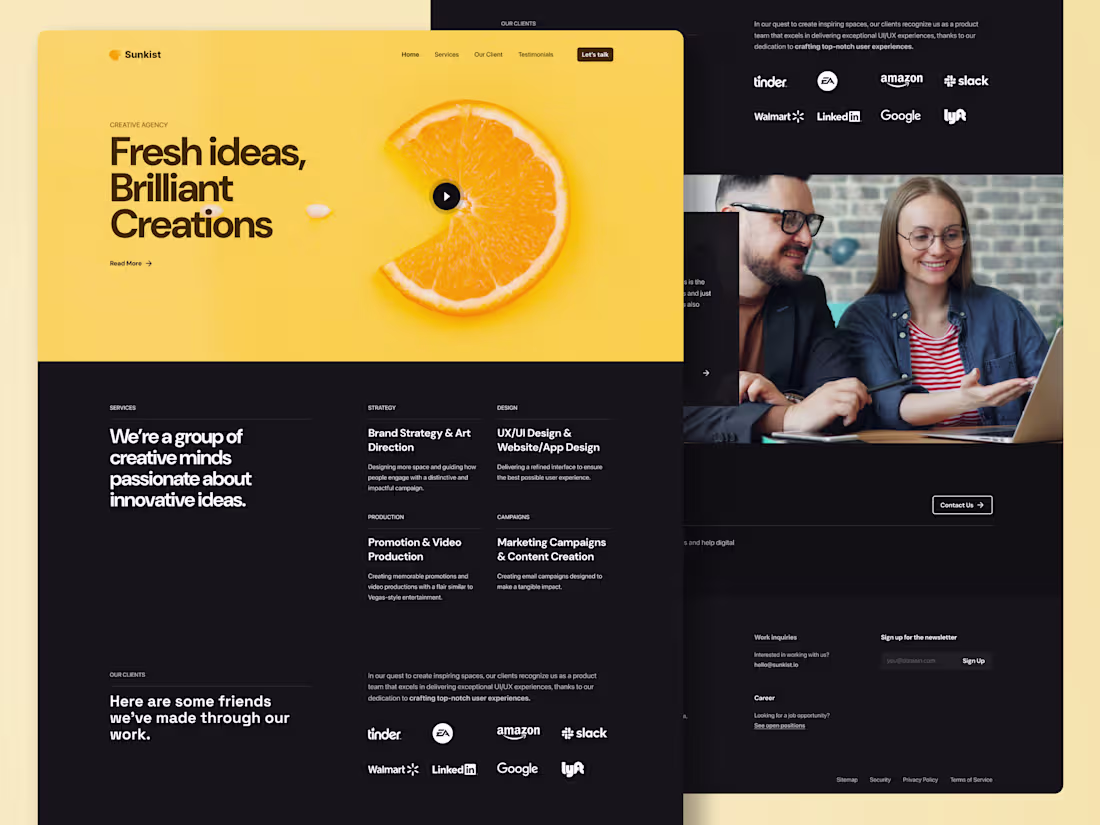 Cover image for Creative Agency Studio Landing Page