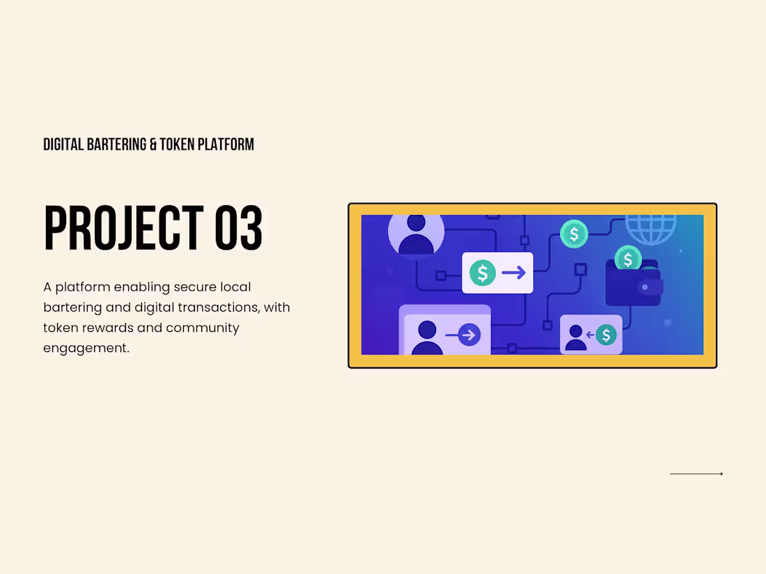Cover image for Title/Project Name: Digital Bartering & Token Platform 🚀 Ch...