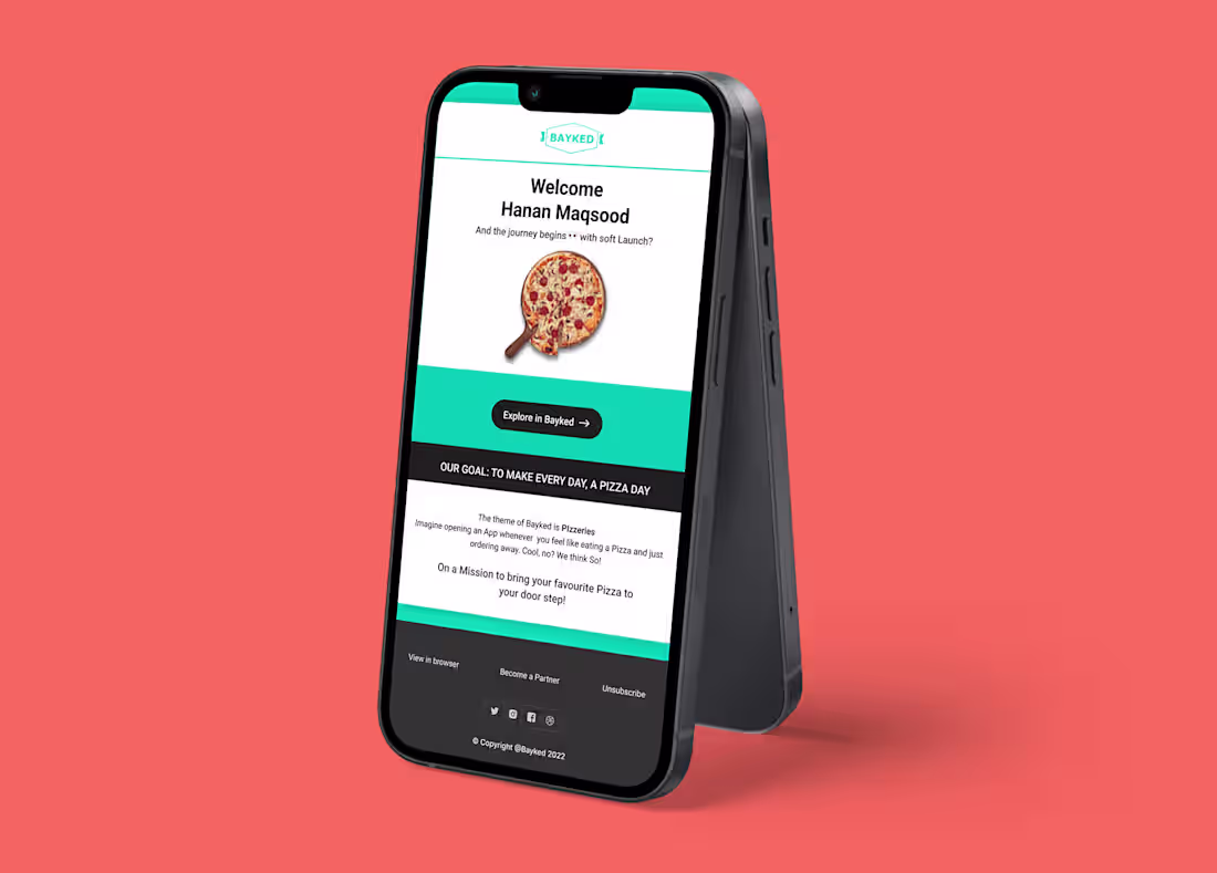 Cover image for Email Template Design for Food App - Bayked