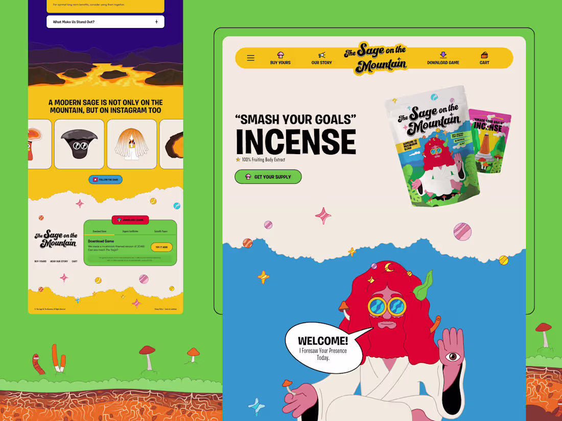 Cover image for The Sage On The Mountain — Website Design