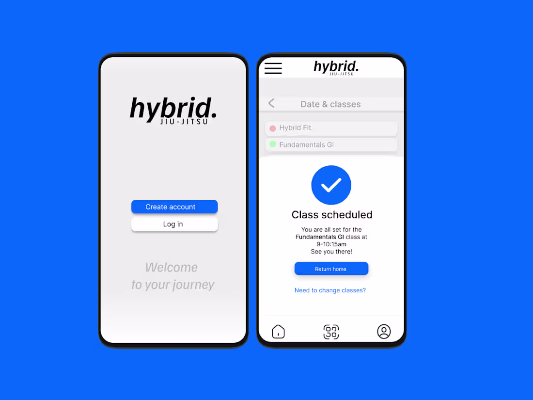 Cover image for Hybrid Jiu-Jitsu class signup app