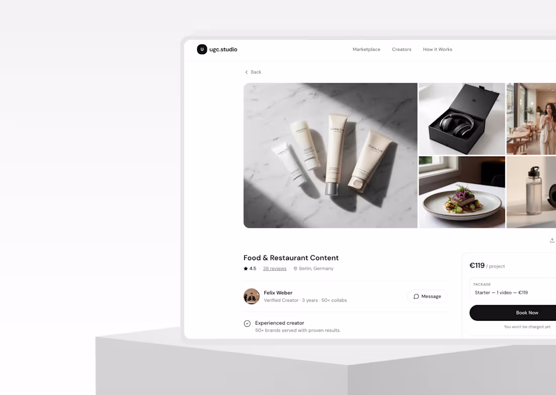 Cover image for UGC Marketplace Template — Build with Lovable.dev