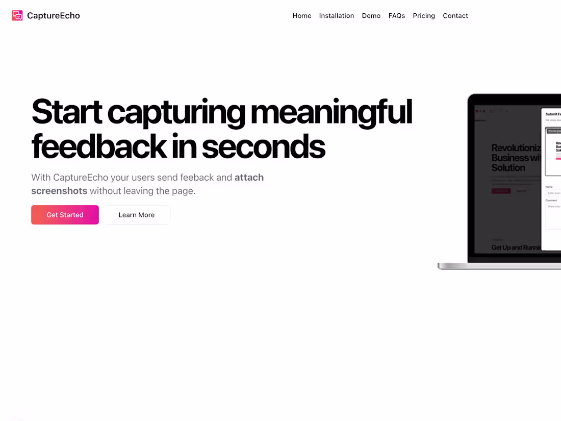 Cover image for Start capturing website feedback in seconds
