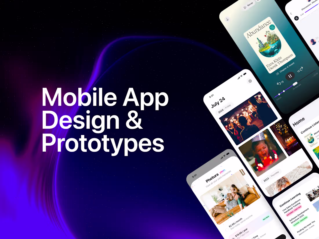 Cover image for Mobile App Design & Prototypes