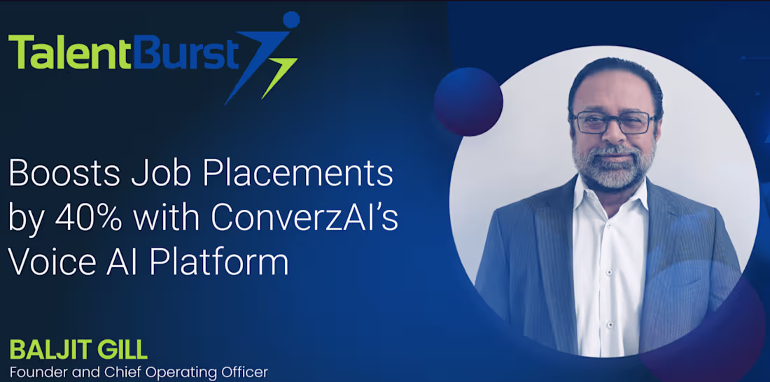 Cover image for TalentBurst Boosts Job Placements by 40% with AI Recruiter