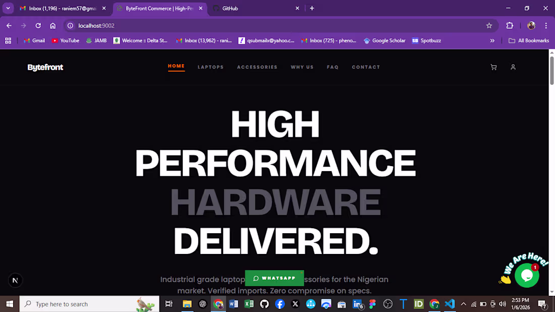 Cover image for ByteFront Ecommerce Website