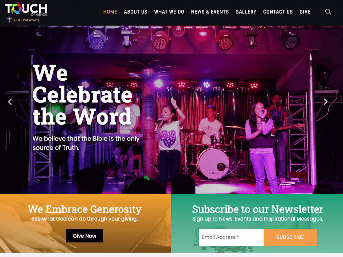 Cover image for Web Design & Development for Touch of Grace Christian Fellowship