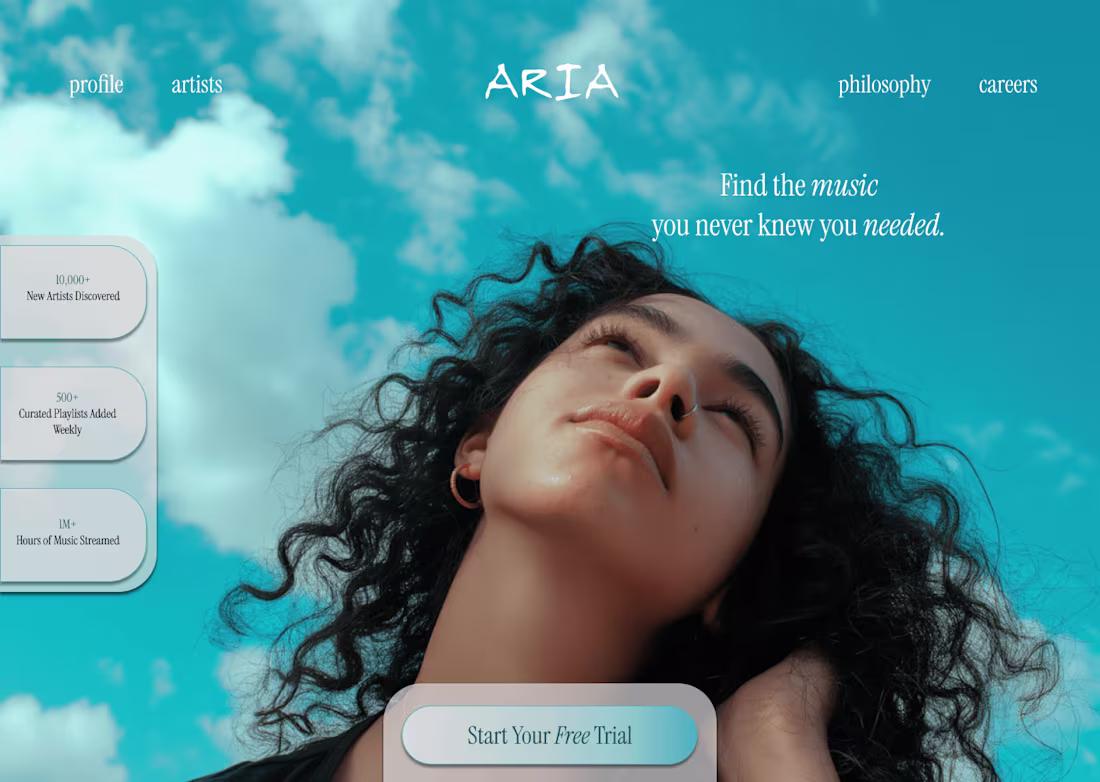 Cover image for Aria, Music platform design and development