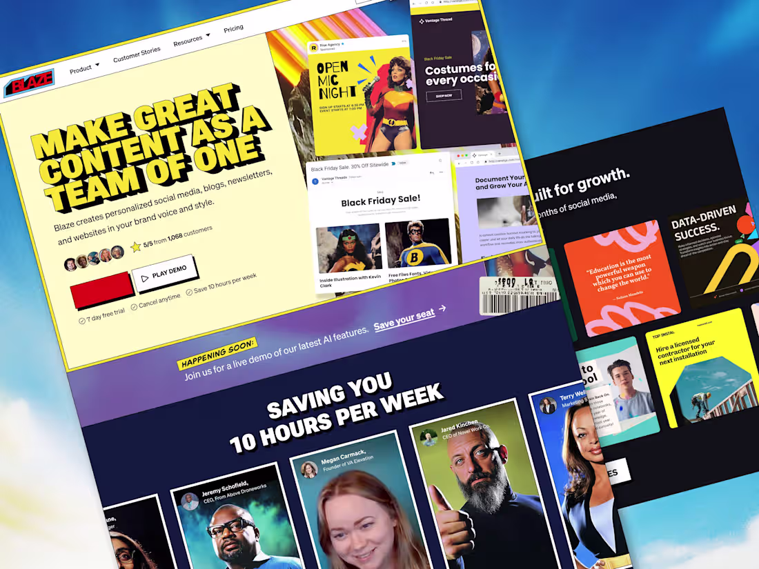Cover image for Webflow Development for Blaze.ai