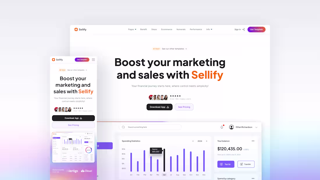 Cover image for Sellify—SaaS Landing Page