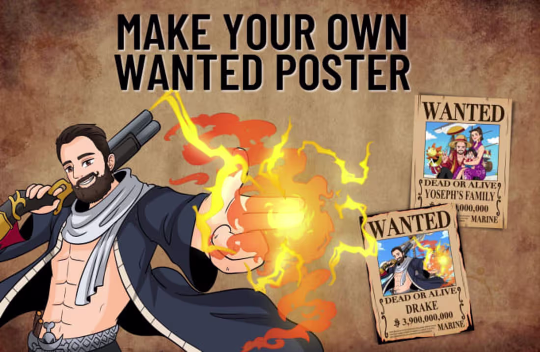 Cover image for I will do wanted poster for you in 8 hour with free background