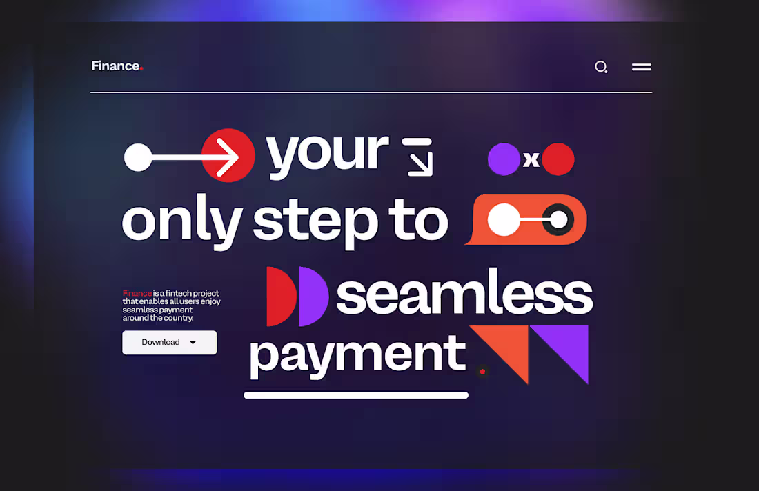 Cover image for Finance landing page on Behance