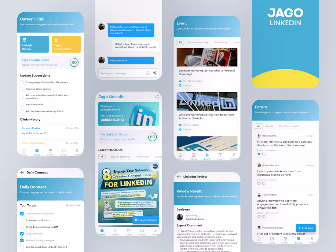 Cover image for 💼 LinkedIn Career Clinic Mobile App 💼