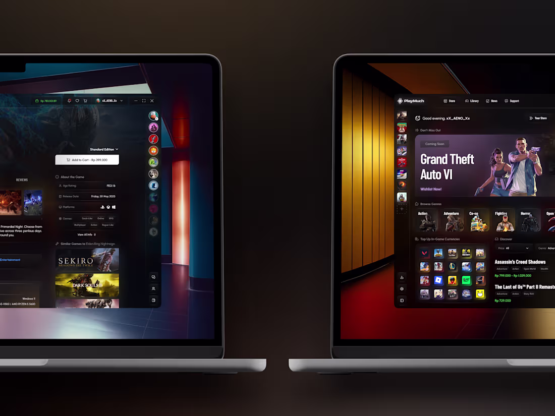 Cover image for PlayMuch Gaming - Dashboard Store Mockup