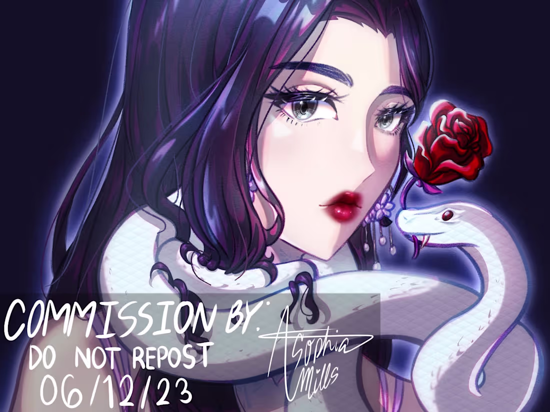 Cover image for 🐍🥀 "temptation of sin" colored sketch comms for an anon