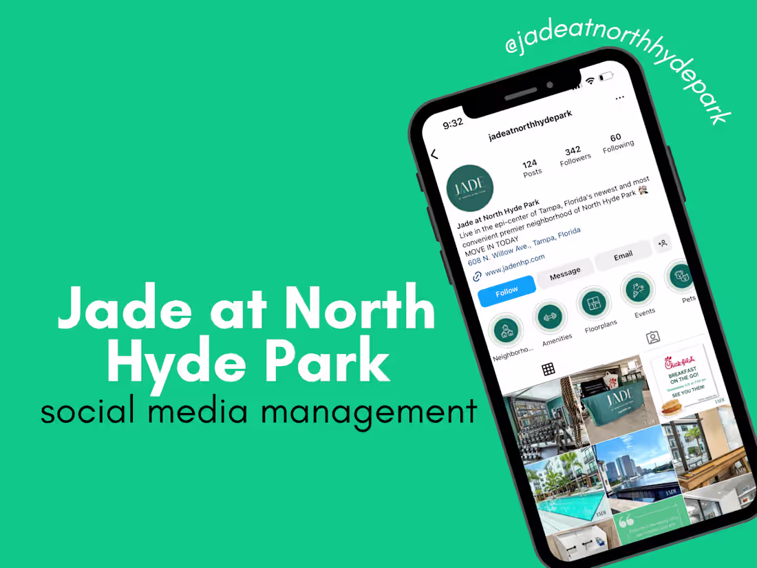 Cover image for Jade at North Hyde Park Social Media Management (Start-Up)