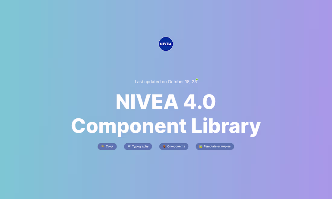 Cover image for Project: Creation of a Component library for Nivea