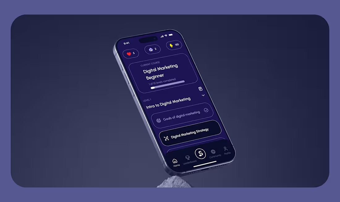 Cover image for MarSell | Gamified learning App | UX/UI design & SaaS :: Behance