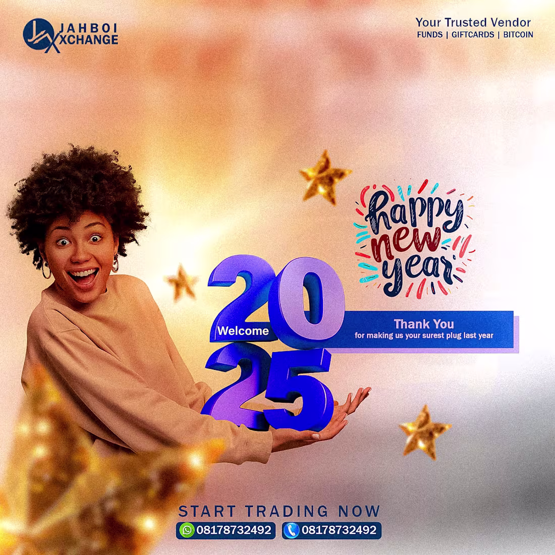 Cover image for Happy New Year Flyer Design for Jahboi Xchange 