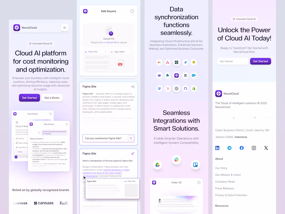 Cover image for NeuraCloud - Cloud AI Responsive Landing Page