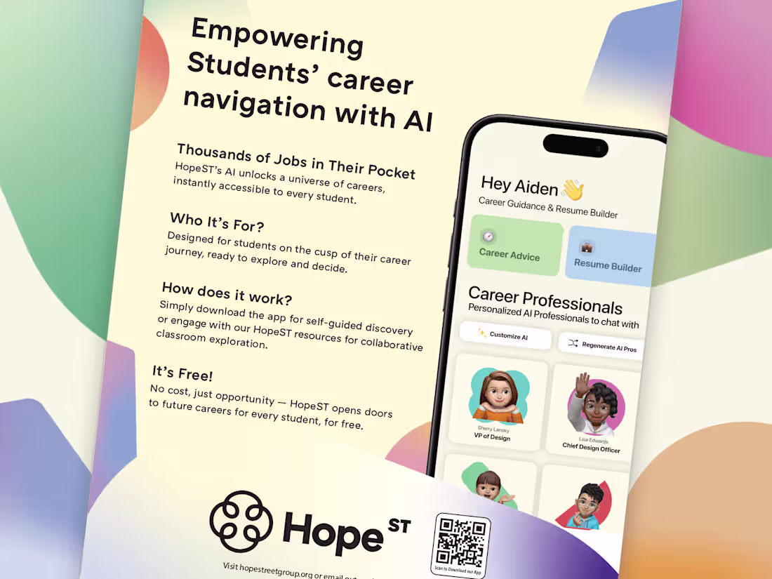 Cover image for Brand design for an AI helping students navigate future careers