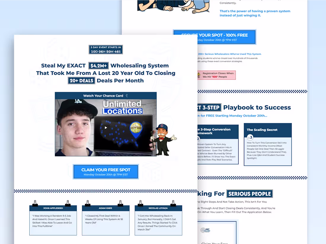 Cover image for Client asked for: “A landing