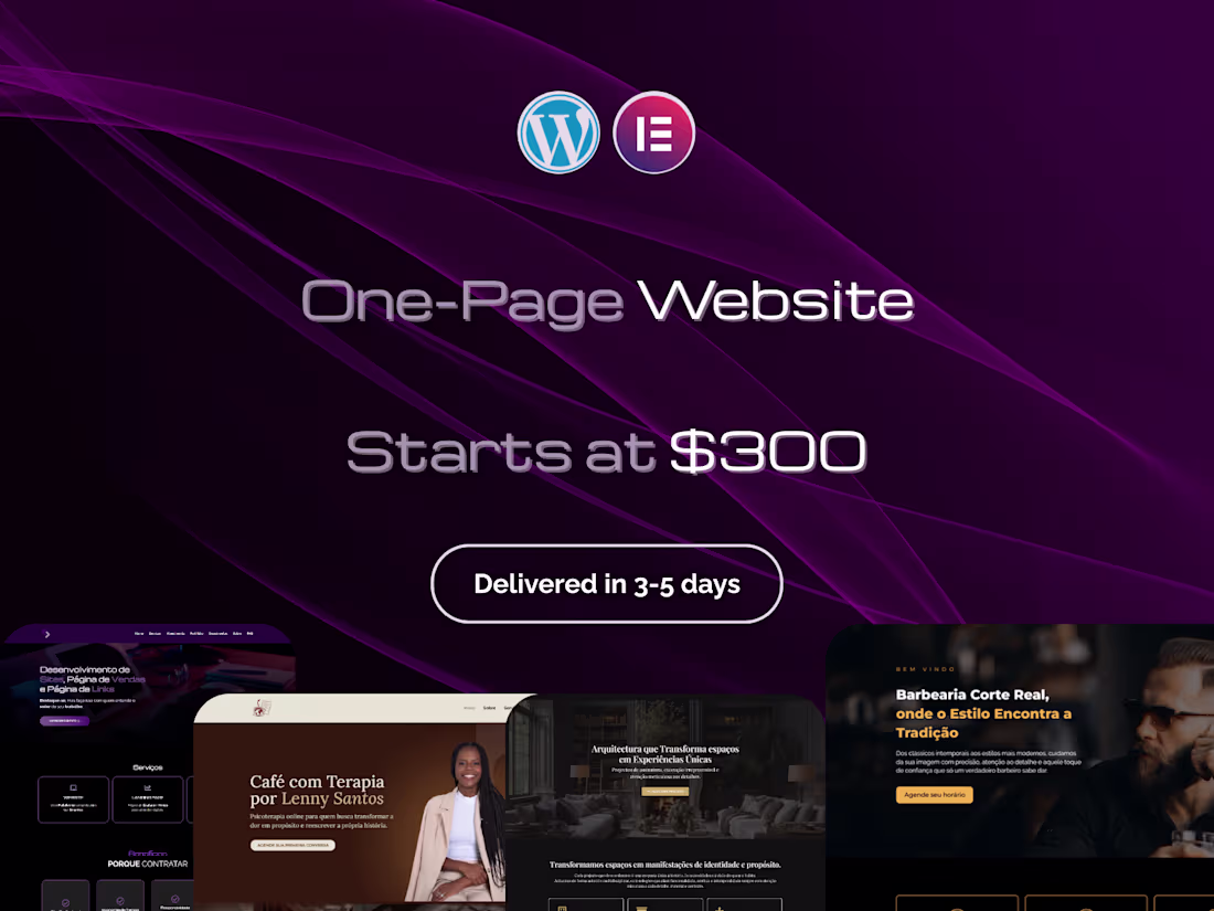 Cover image for One-Page WordPress Website
