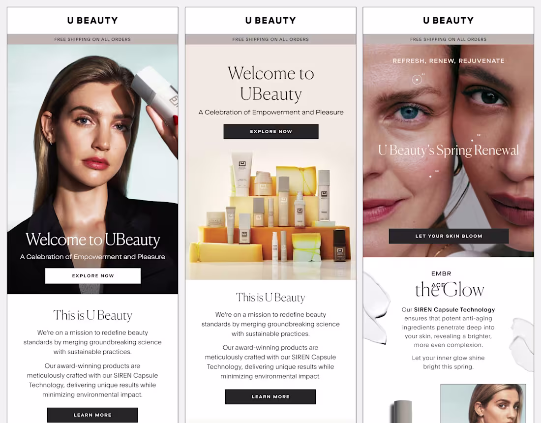 Cover image for The UBeauty | Email Designs