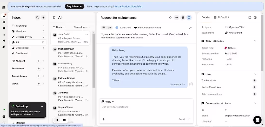 Cover image for Intercom Customer Support
