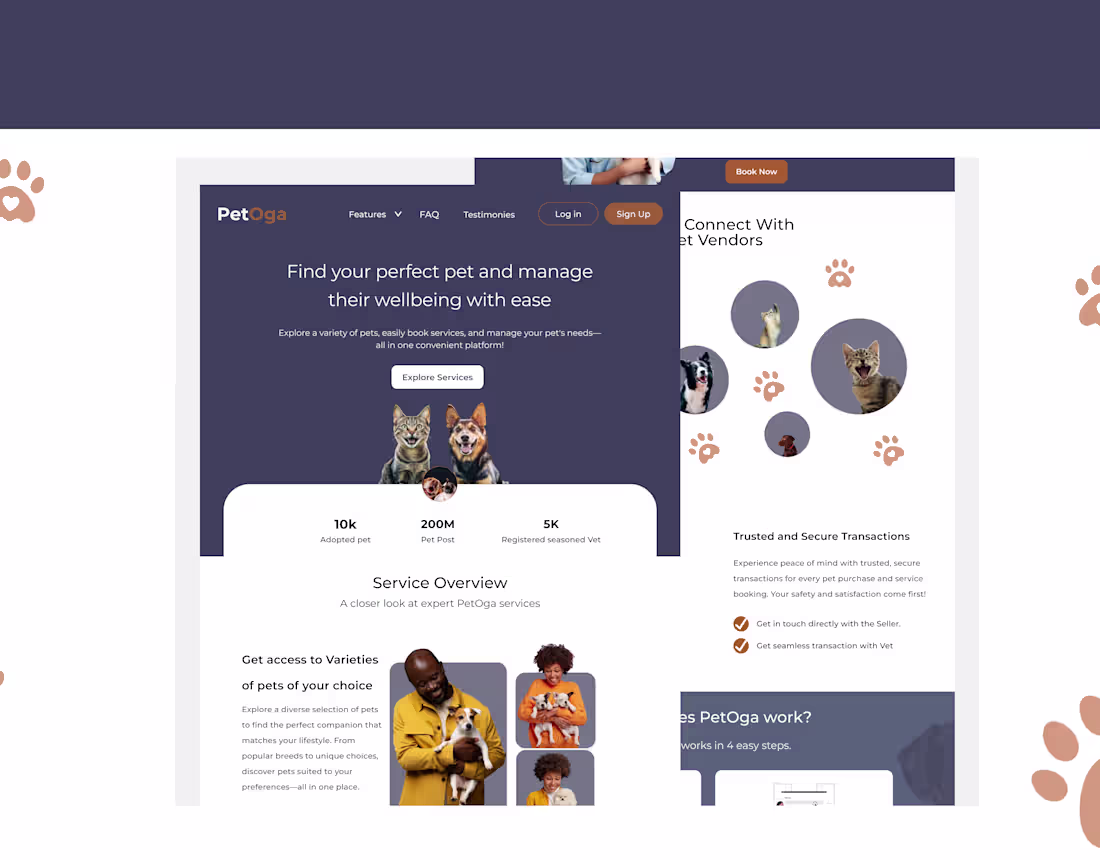 Cover image for PetOga (Pet adoption and management platform)