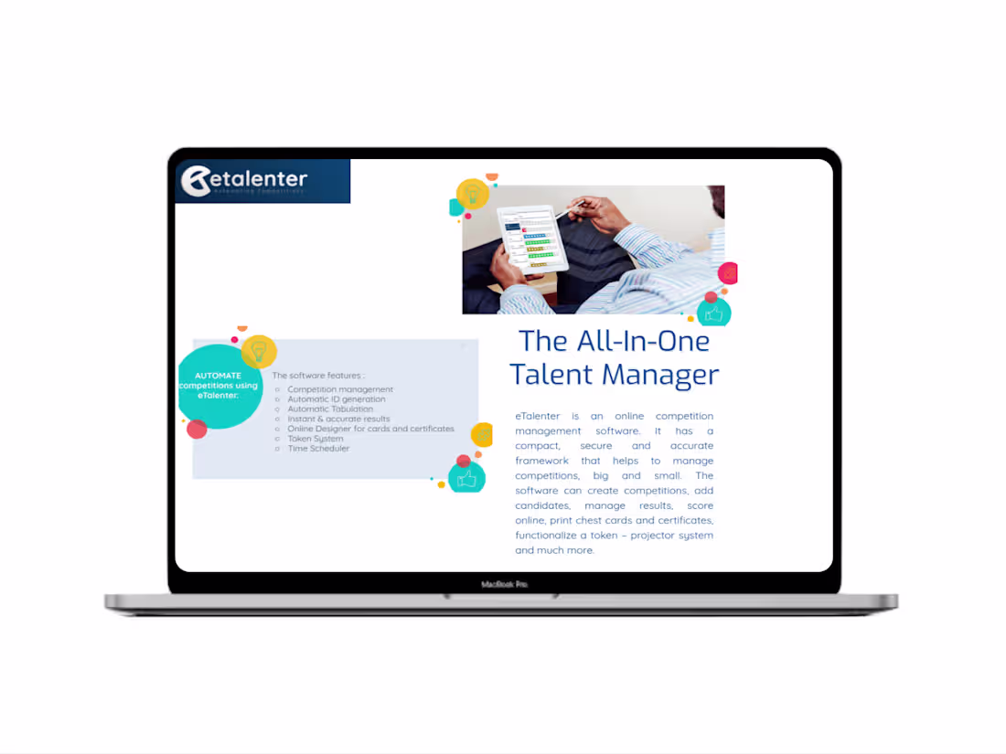 Cover image for eTalenter - Digitalize and Automate Arts Competitions