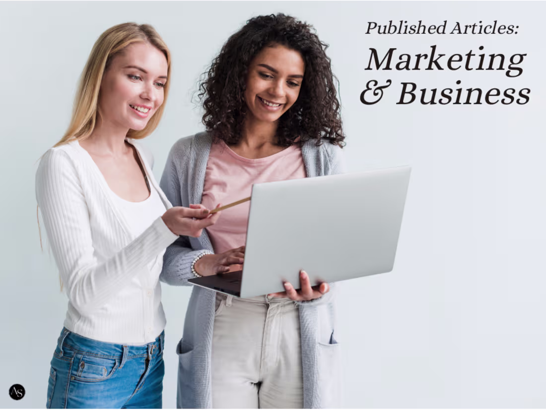 Cover image for Published Articles: Marketing and Business