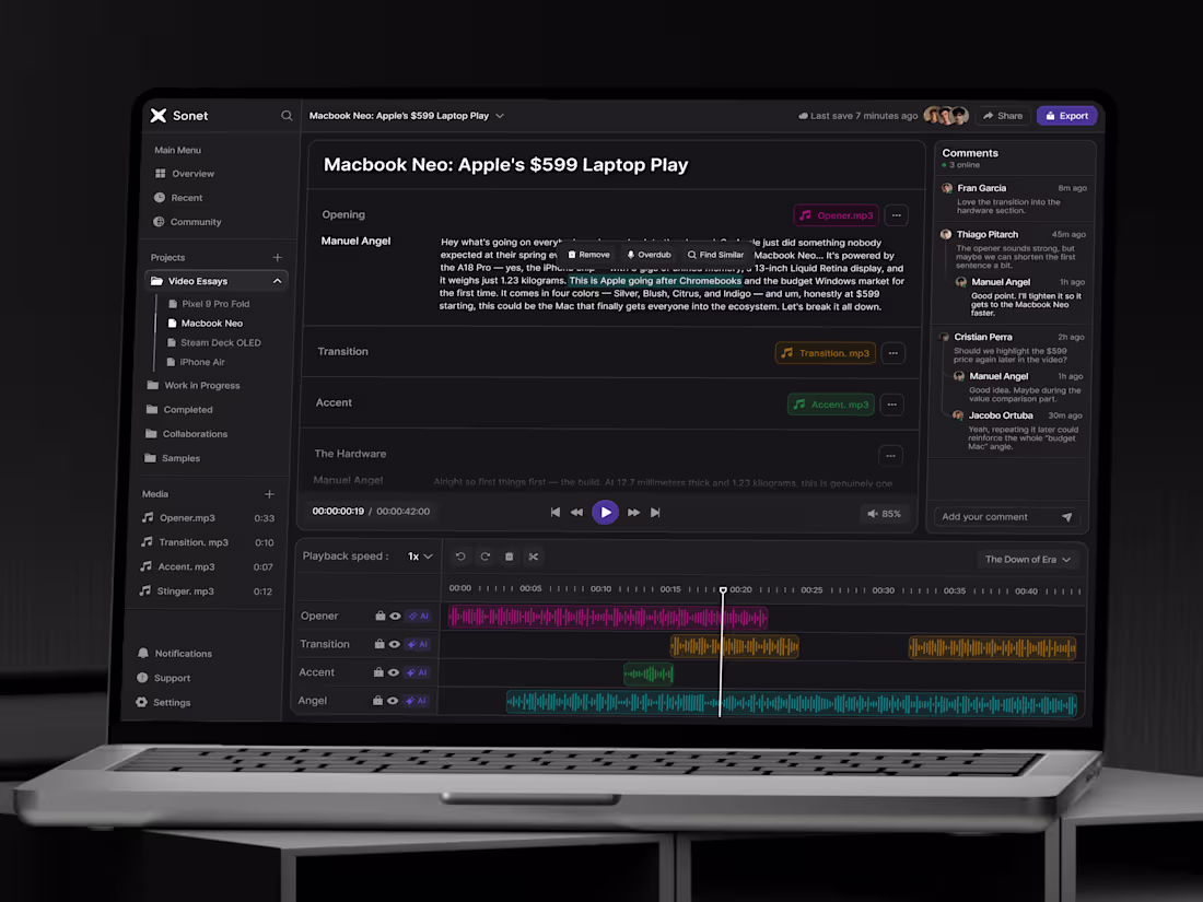 Cover image for A dark, compact creator SaaS