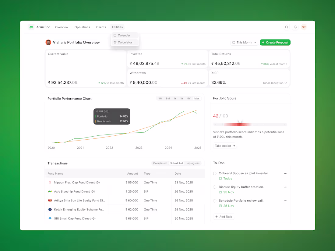 Cover image for Wealth Management Dashboard