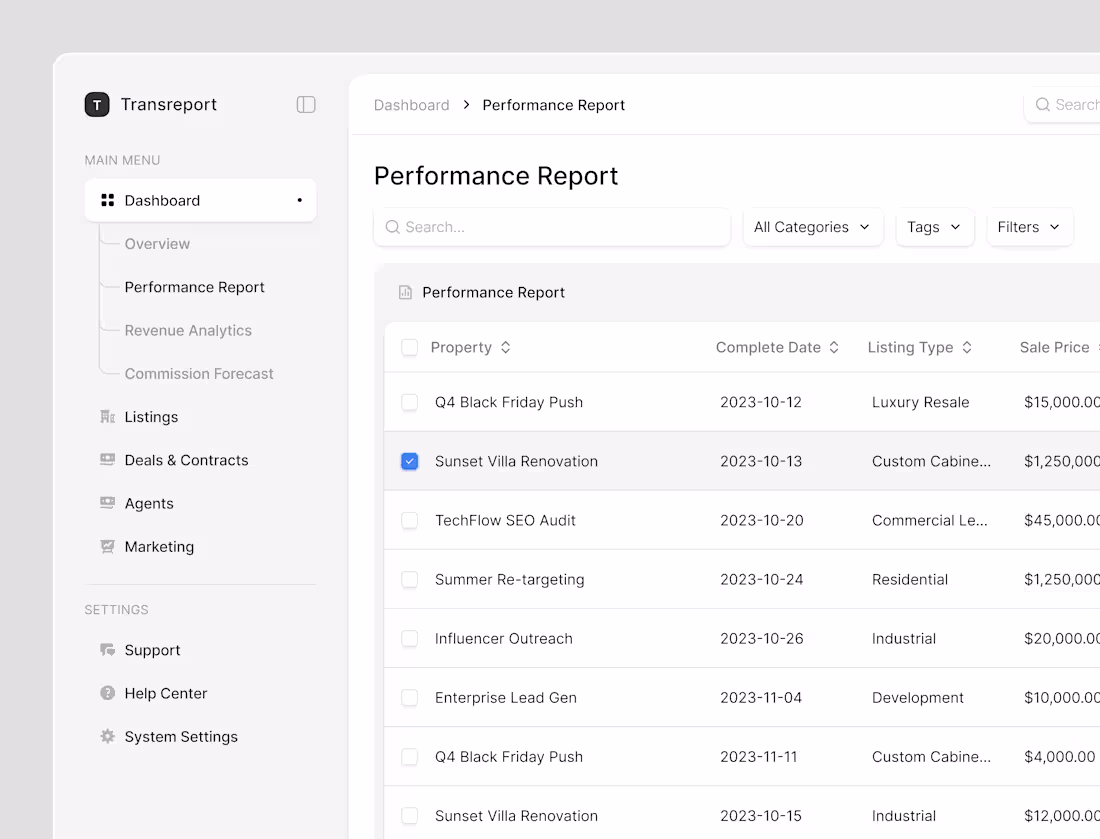 Cover image for performance report table design 📊