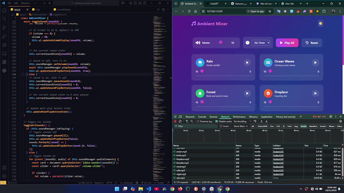 Cover image for Ambient Mixer is a mood-based sound website where you can pl...