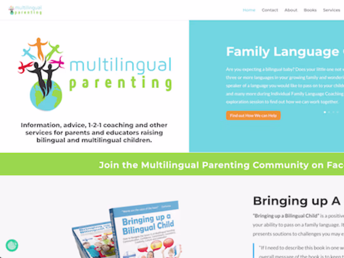Cover image for Web Design on DIVI for Multilingual Parenting