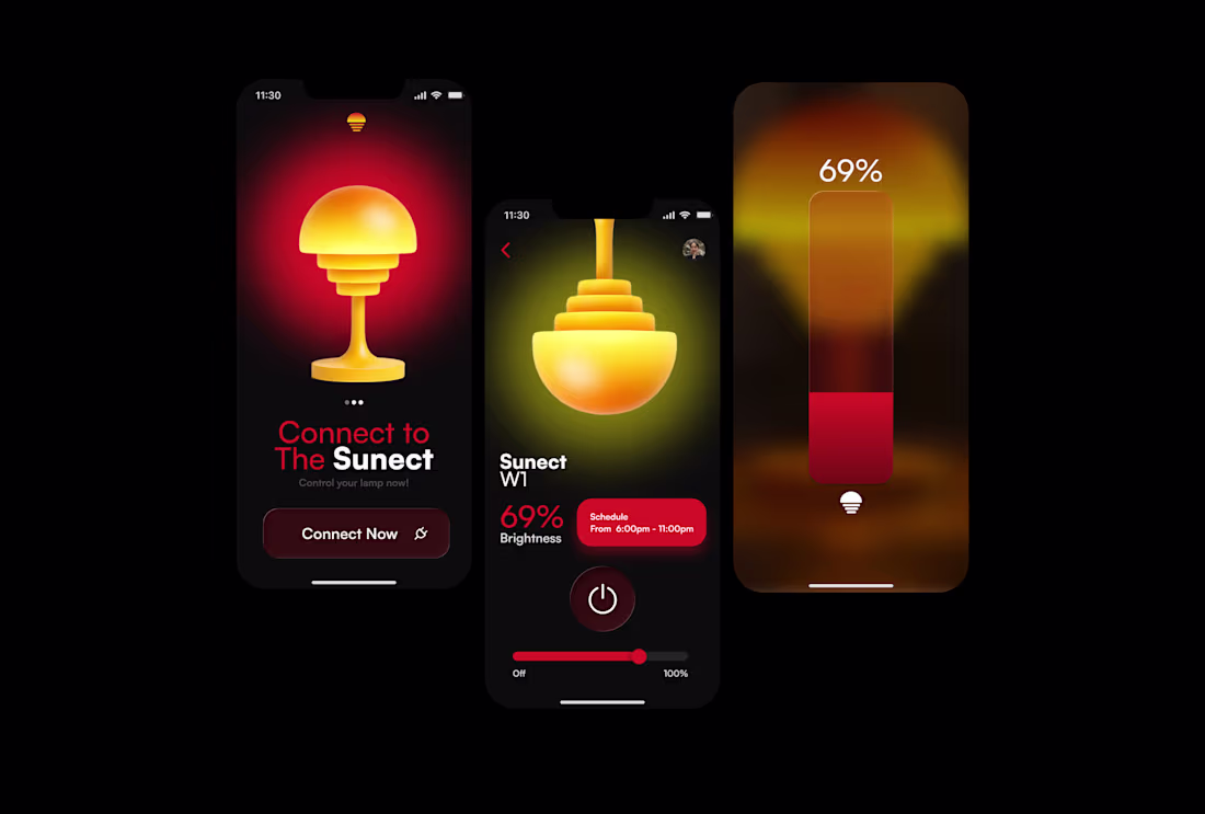 Cover image for a smart lamp app UI Designed for the new generation of smart...