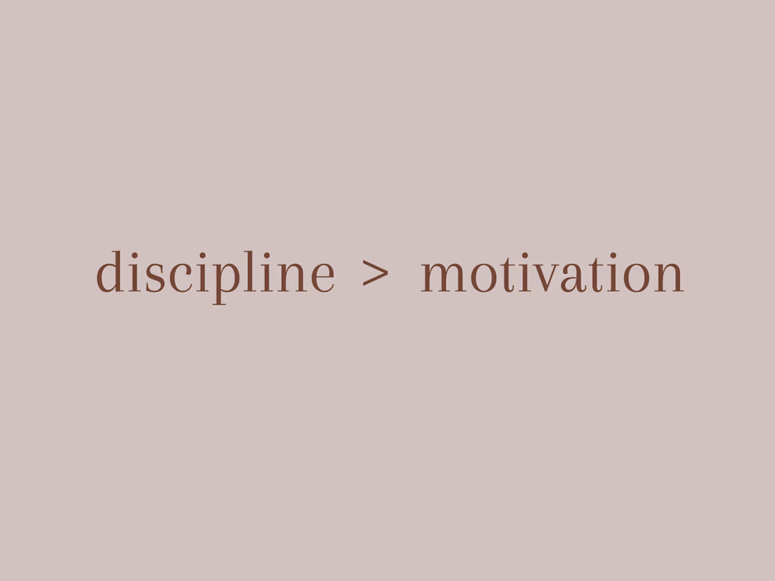 Cover image for Blog about discipline over motivation