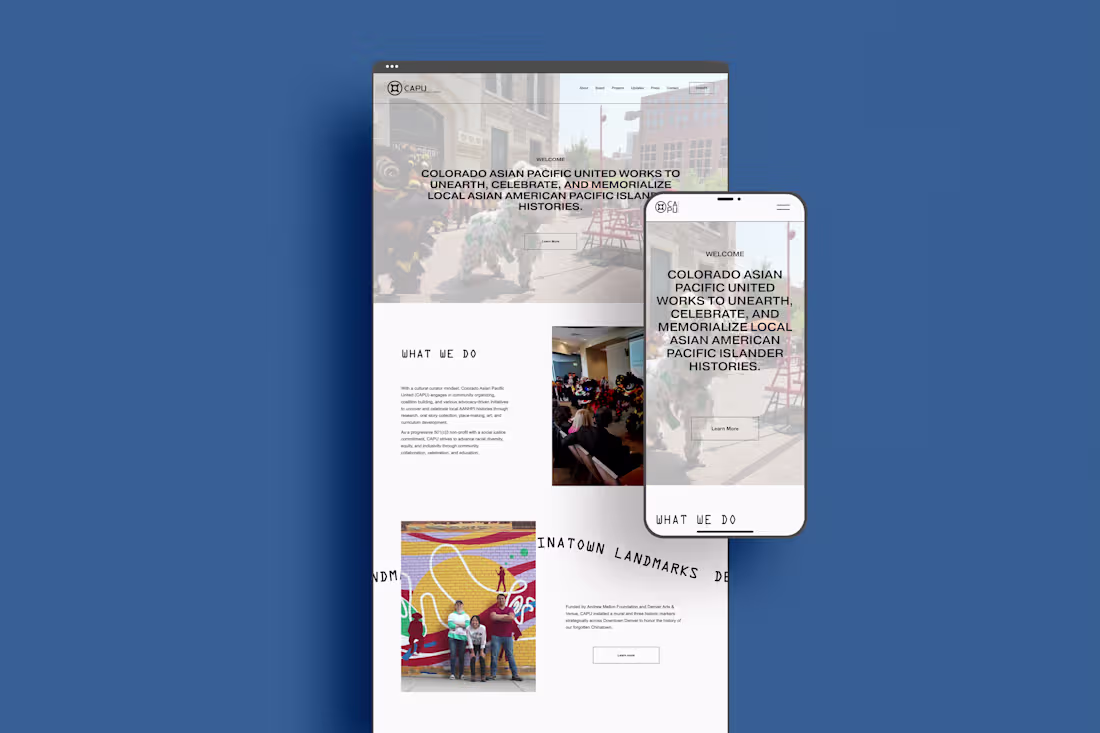 Cover image for Website for Colorado Asian Pacific United