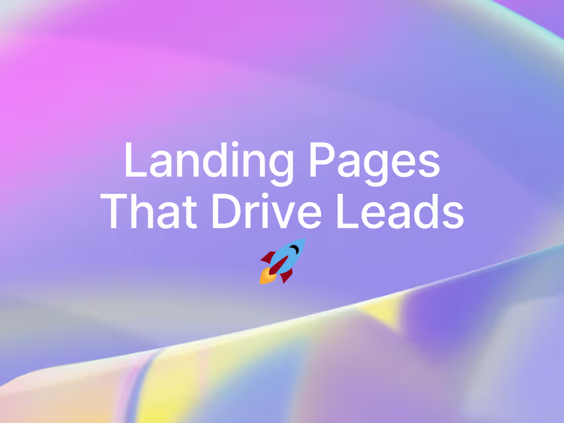 Cover image for Conversion Optimized landing page for Saas & Services