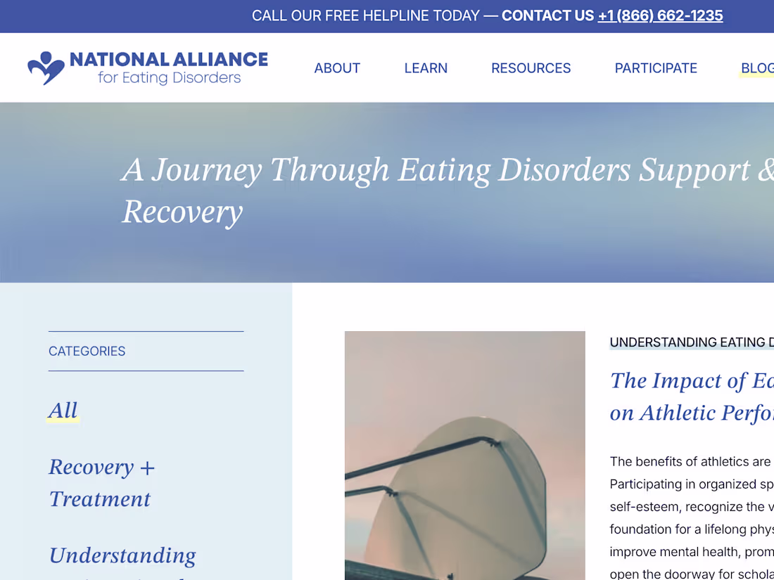 Cover image for National Alliance for Eating Disorders
