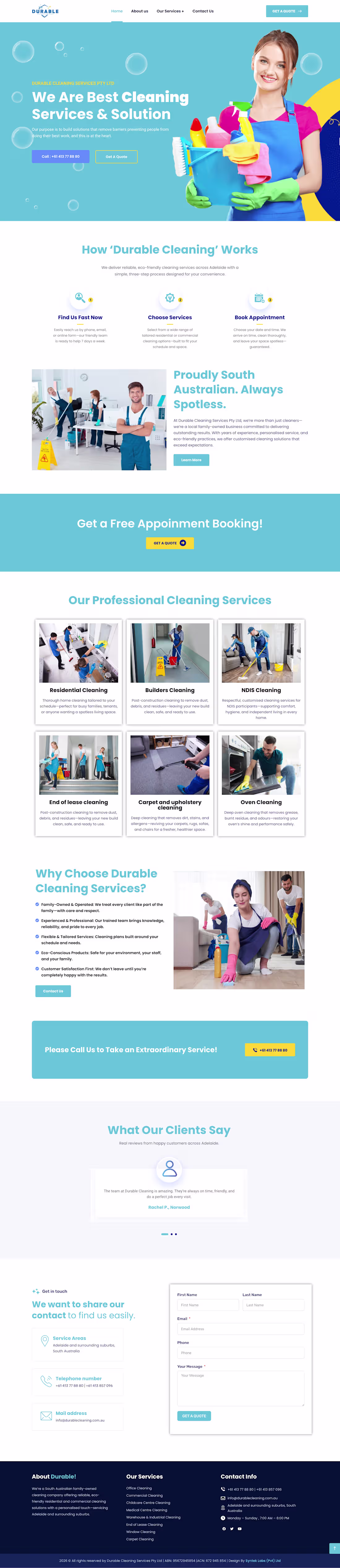Cover image for Durable Cleaning Services Pty Ltd
