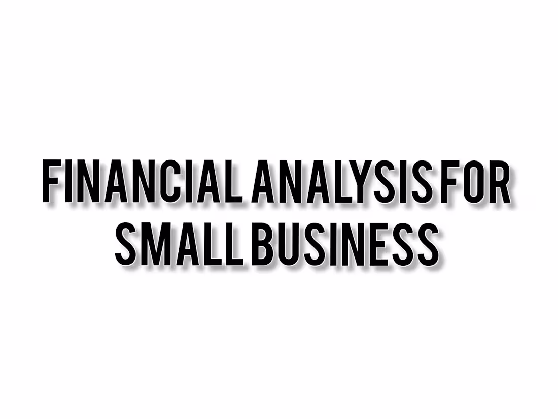 Cover image for Case Study: Financial Analysis for Small Business