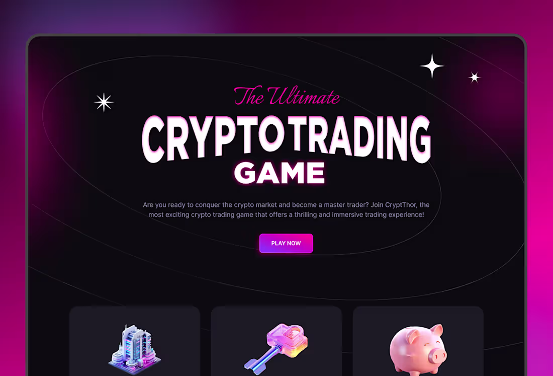 Cover image for CrypThor - Website Blockchain Game :: Behance